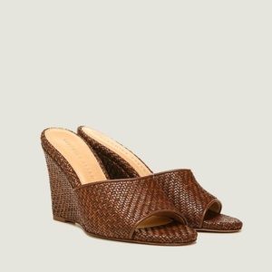 Veronica Beard Dali woven raffia espadrille slides